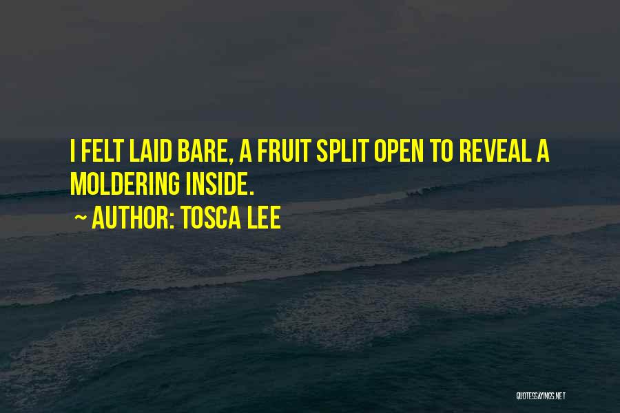 Tosca Lee Quotes: I Felt Laid Bare, A Fruit Split Open To Reveal A Moldering Inside.