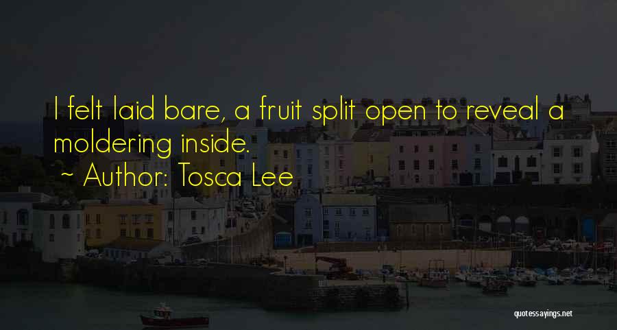 Tosca Lee Quotes: I Felt Laid Bare, A Fruit Split Open To Reveal A Moldering Inside.
