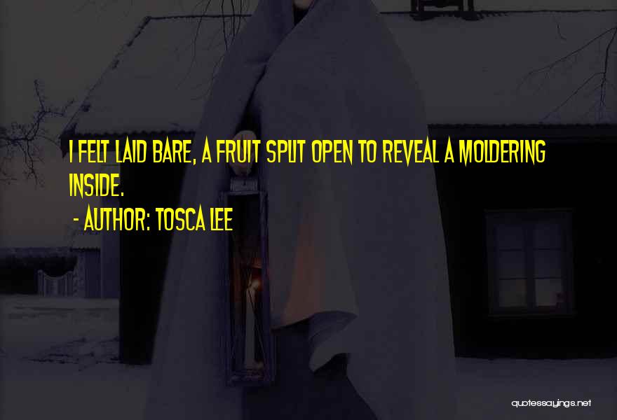 Tosca Lee Quotes: I Felt Laid Bare, A Fruit Split Open To Reveal A Moldering Inside.