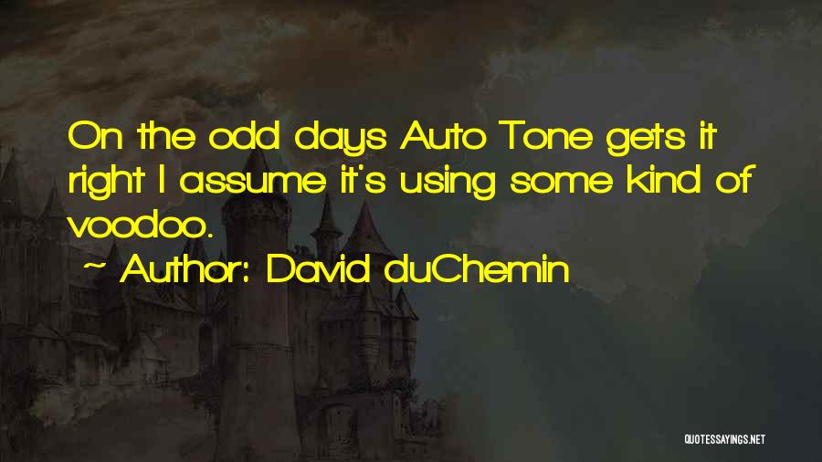 David DuChemin Quotes: On The Odd Days Auto Tone Gets It Right I Assume It's Using Some Kind Of Voodoo.