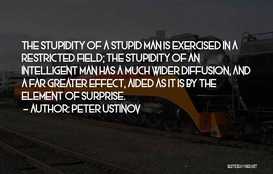 Peter Ustinov Quotes: The Stupidity Of A Stupid Man Is Exercised In A Restricted Field; The Stupidity Of An Intelligent Man Has A