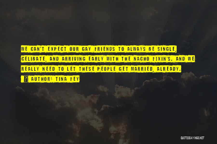 Tina Fey Quotes: We Can't Expect Our Gay Friends To Always Be Single, Celibate, And Arriving Early With The Nacho Fixin's. And We