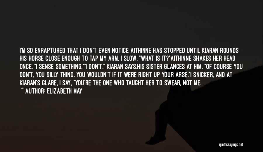 Elizabeth May Quotes: I'm So Enraptured That I Don't Even Notice Aithinne Has Stopped Until Kiaran Rounds His Horse Close Enough To Tap