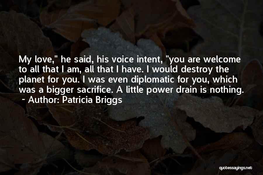 Patricia Briggs Quotes: My Love, He Said, His Voice Intent, You Are Welcome To All That I Am, All That I Have. I
