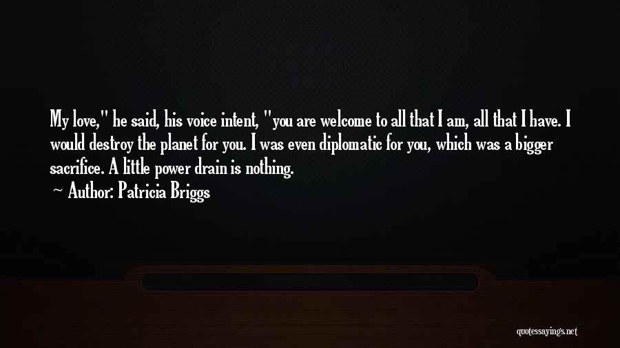 Patricia Briggs Quotes: My Love, He Said, His Voice Intent, You Are Welcome To All That I Am, All That I Have. I