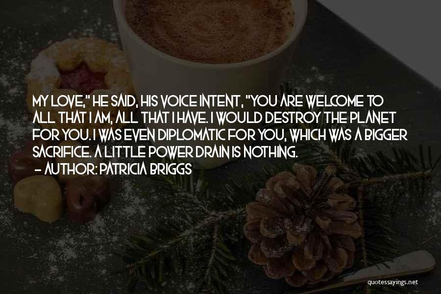Patricia Briggs Quotes: My Love, He Said, His Voice Intent, You Are Welcome To All That I Am, All That I Have. I