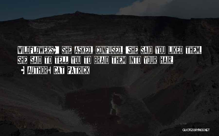 Cat Patrick Quotes: Wildflowers? She Asked, Confused. She Said You Liked Them. She Said To Tell You To Braid Them Into Your Hair.