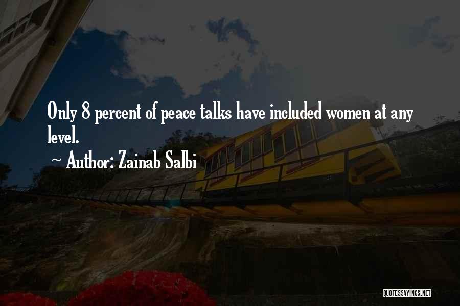 Zainab Salbi Quotes: Only 8 Percent Of Peace Talks Have Included Women At Any Level.