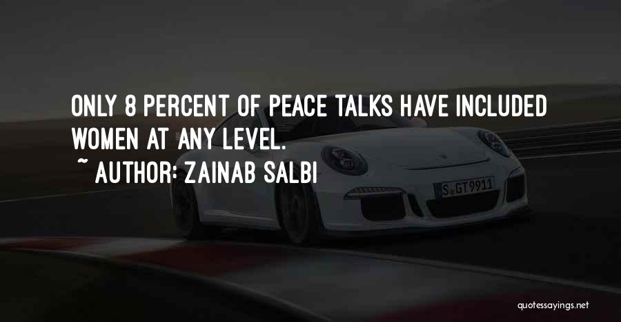 Zainab Salbi Quotes: Only 8 Percent Of Peace Talks Have Included Women At Any Level.