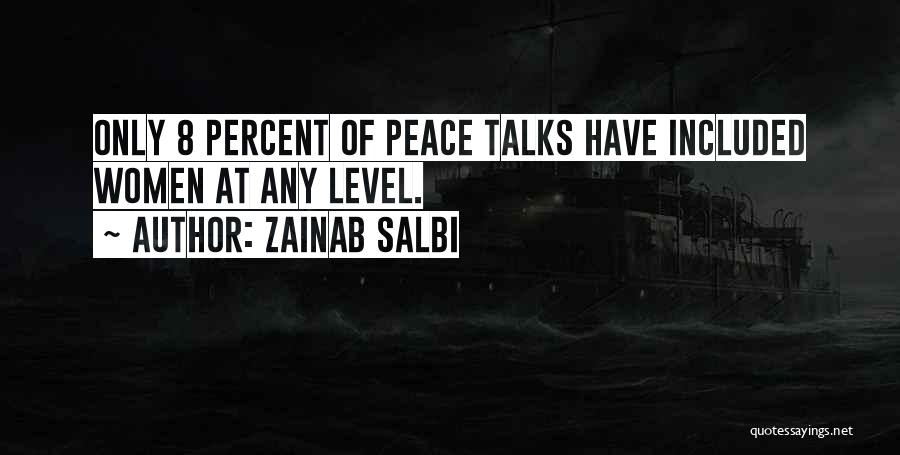 Zainab Salbi Quotes: Only 8 Percent Of Peace Talks Have Included Women At Any Level.
