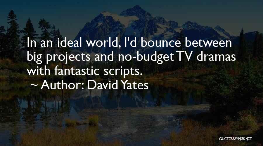 David Yates Quotes: In An Ideal World, I'd Bounce Between Big Projects And No-budget Tv Dramas With Fantastic Scripts.