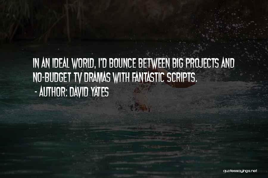 David Yates Quotes: In An Ideal World, I'd Bounce Between Big Projects And No-budget Tv Dramas With Fantastic Scripts.