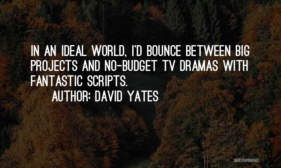 David Yates Quotes: In An Ideal World, I'd Bounce Between Big Projects And No-budget Tv Dramas With Fantastic Scripts.