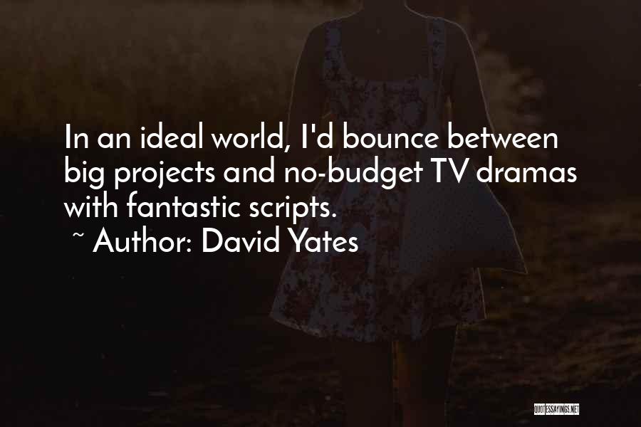 David Yates Quotes: In An Ideal World, I'd Bounce Between Big Projects And No-budget Tv Dramas With Fantastic Scripts.