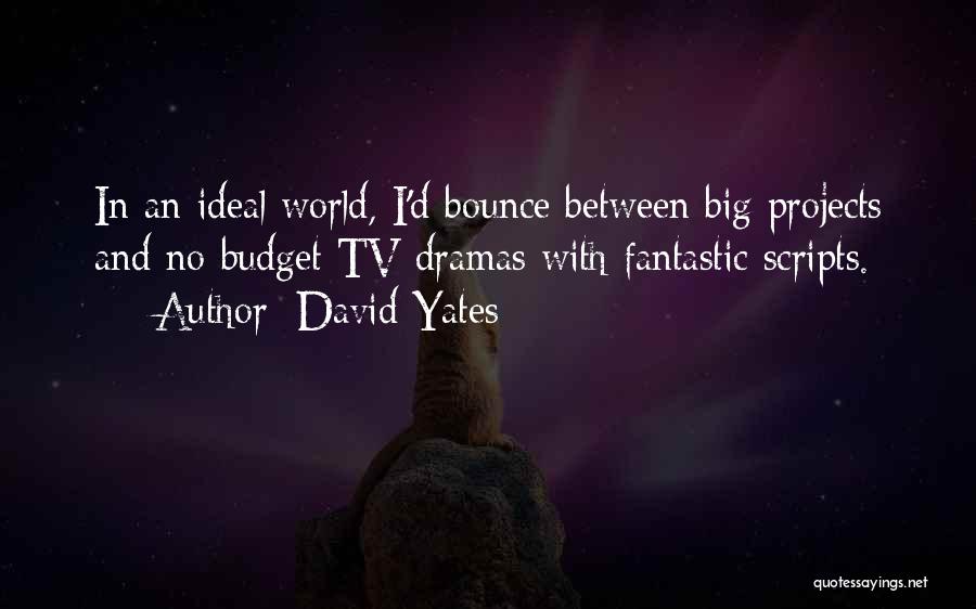 David Yates Quotes: In An Ideal World, I'd Bounce Between Big Projects And No-budget Tv Dramas With Fantastic Scripts.