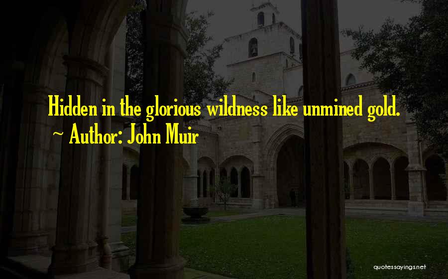 John Muir Quotes: Hidden In The Glorious Wildness Like Unmined Gold.