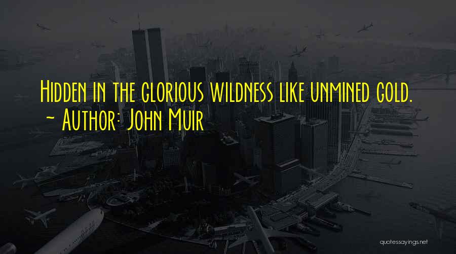 John Muir Quotes: Hidden In The Glorious Wildness Like Unmined Gold.