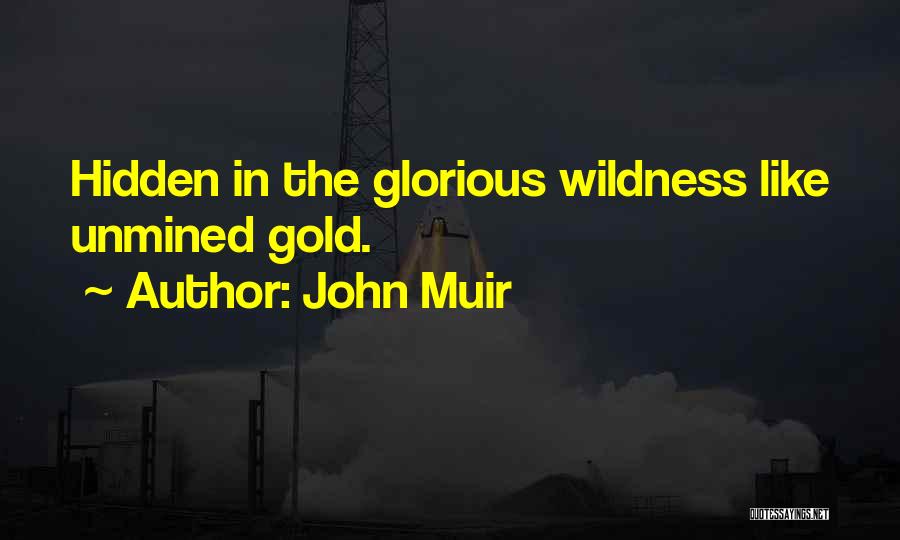 John Muir Quotes: Hidden In The Glorious Wildness Like Unmined Gold.