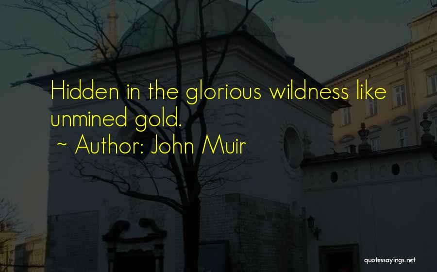 John Muir Quotes: Hidden In The Glorious Wildness Like Unmined Gold.