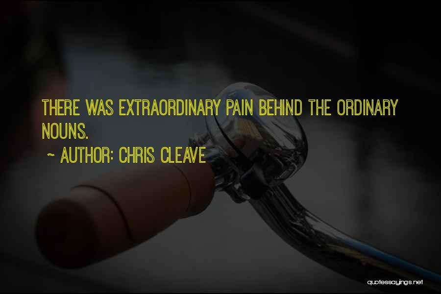 Chris Cleave Quotes: There Was Extraordinary Pain Behind The Ordinary Nouns.