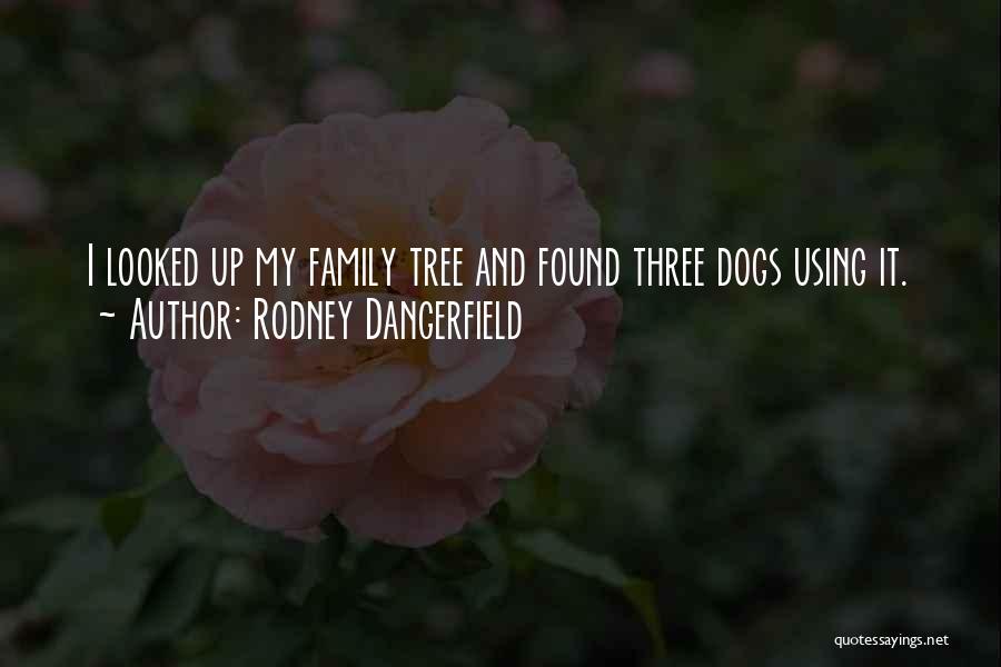 Rodney Dangerfield Quotes: I Looked Up My Family Tree And Found Three Dogs Using It.