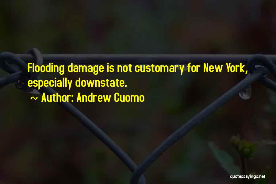 Andrew Cuomo Quotes: Flooding Damage Is Not Customary For New York, Especially Downstate.