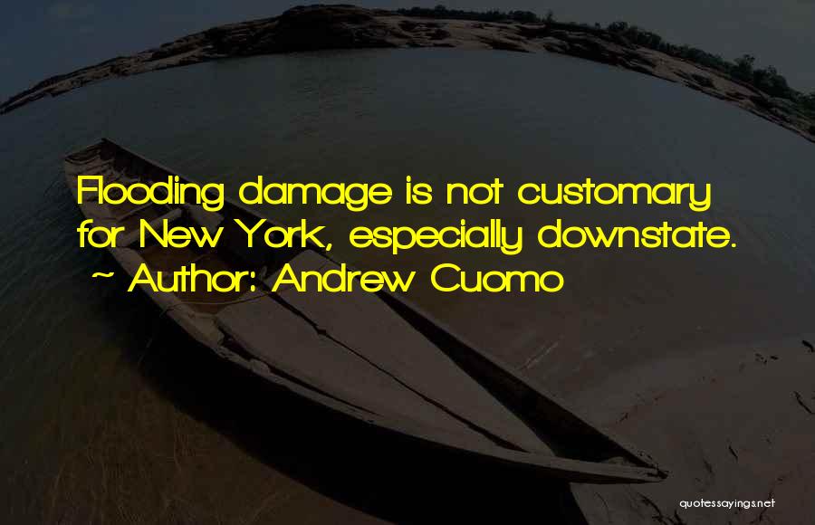 Andrew Cuomo Quotes: Flooding Damage Is Not Customary For New York, Especially Downstate.