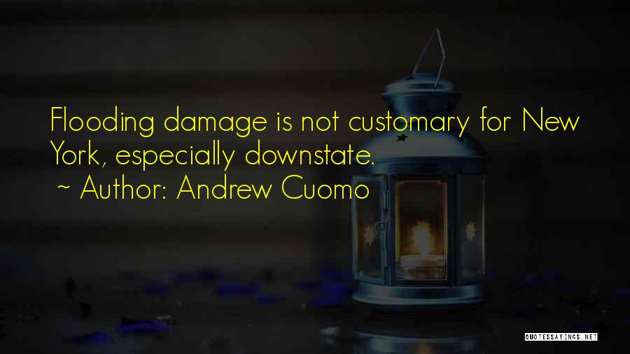 Andrew Cuomo Quotes: Flooding Damage Is Not Customary For New York, Especially Downstate.