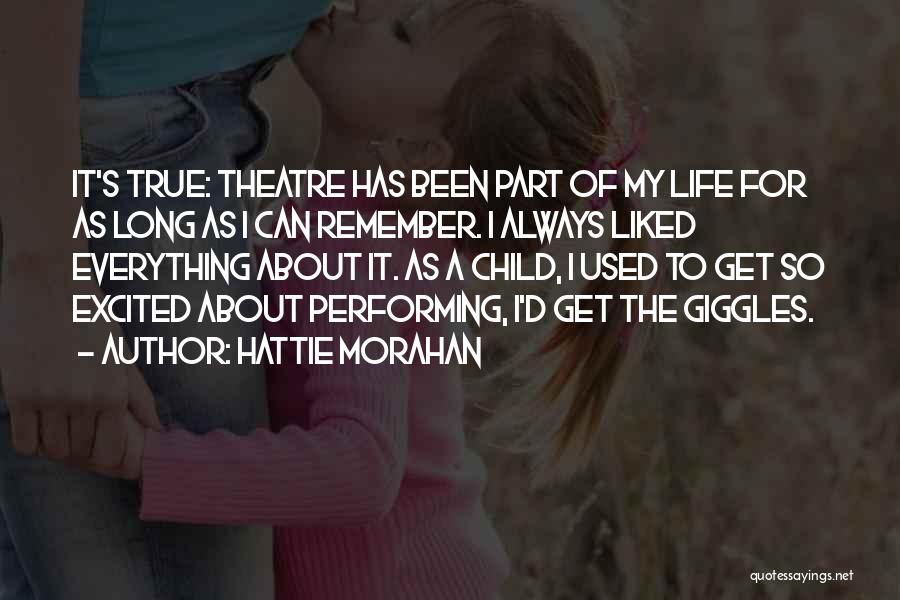 Hattie Morahan Quotes: It's True: Theatre Has Been Part Of My Life For As Long As I Can Remember. I Always Liked Everything