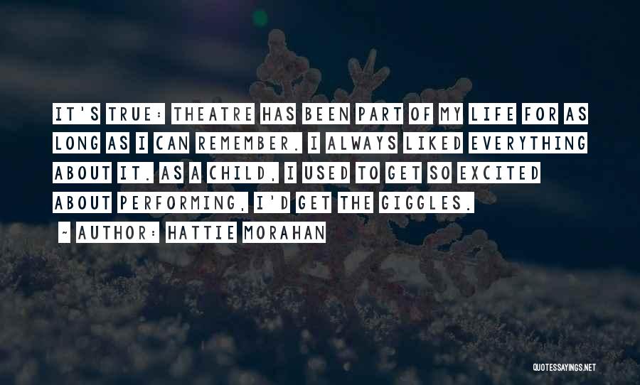 Hattie Morahan Quotes: It's True: Theatre Has Been Part Of My Life For As Long As I Can Remember. I Always Liked Everything