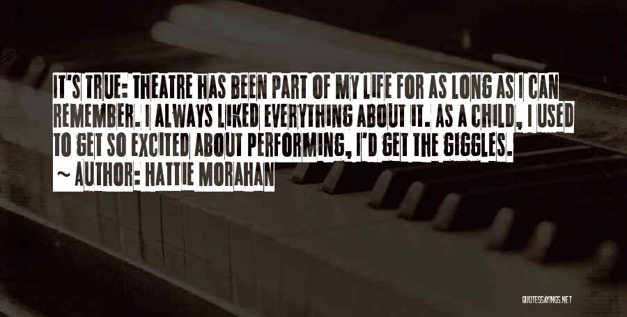 Hattie Morahan Quotes: It's True: Theatre Has Been Part Of My Life For As Long As I Can Remember. I Always Liked Everything