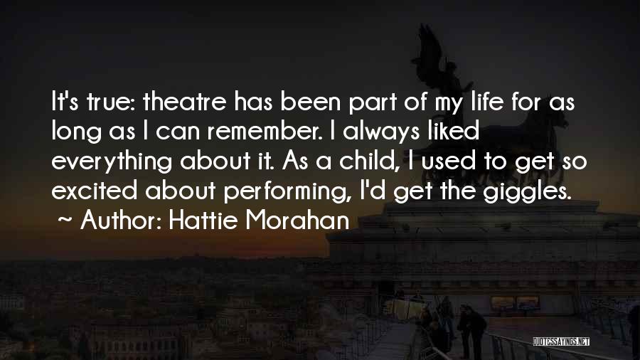 Hattie Morahan Quotes: It's True: Theatre Has Been Part Of My Life For As Long As I Can Remember. I Always Liked Everything