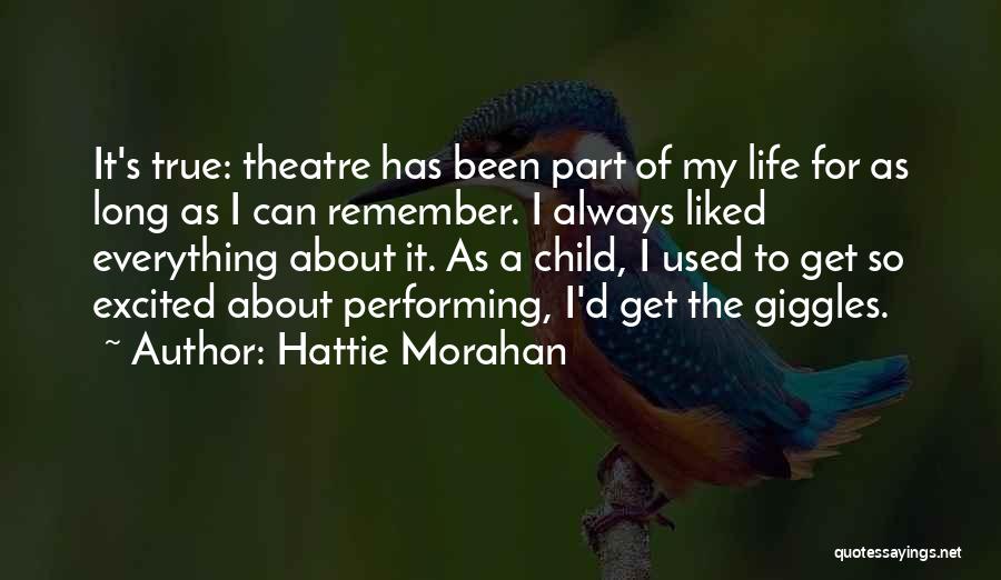 Hattie Morahan Quotes: It's True: Theatre Has Been Part Of My Life For As Long As I Can Remember. I Always Liked Everything