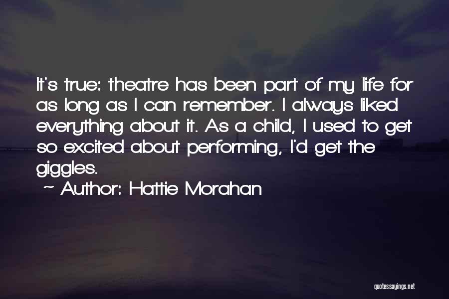 Hattie Morahan Quotes: It's True: Theatre Has Been Part Of My Life For As Long As I Can Remember. I Always Liked Everything