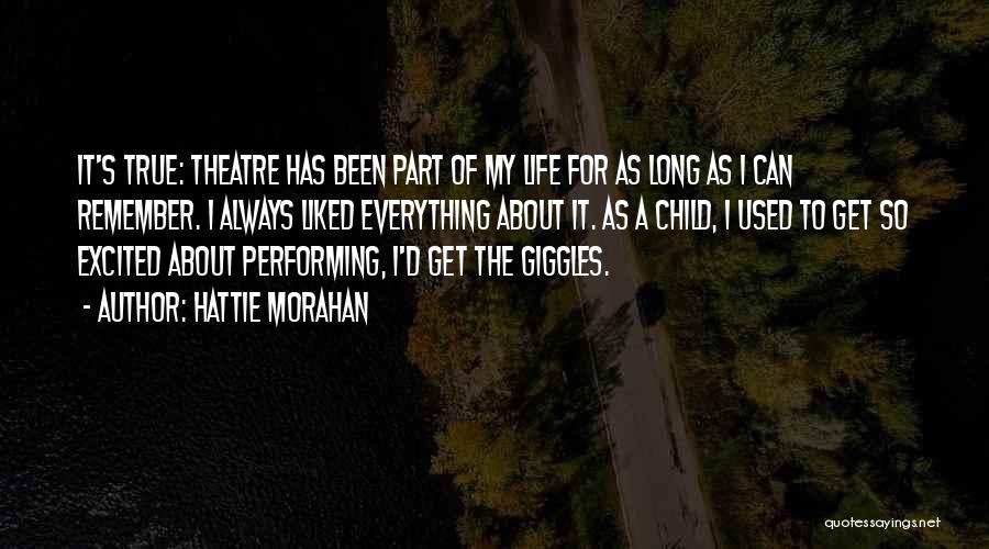 Hattie Morahan Quotes: It's True: Theatre Has Been Part Of My Life For As Long As I Can Remember. I Always Liked Everything