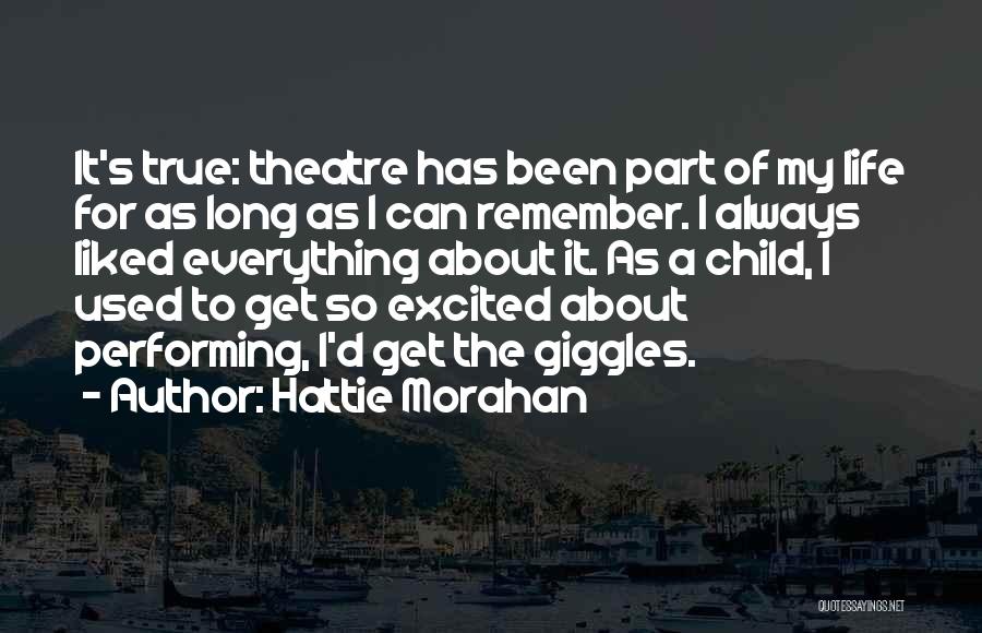 Hattie Morahan Quotes: It's True: Theatre Has Been Part Of My Life For As Long As I Can Remember. I Always Liked Everything