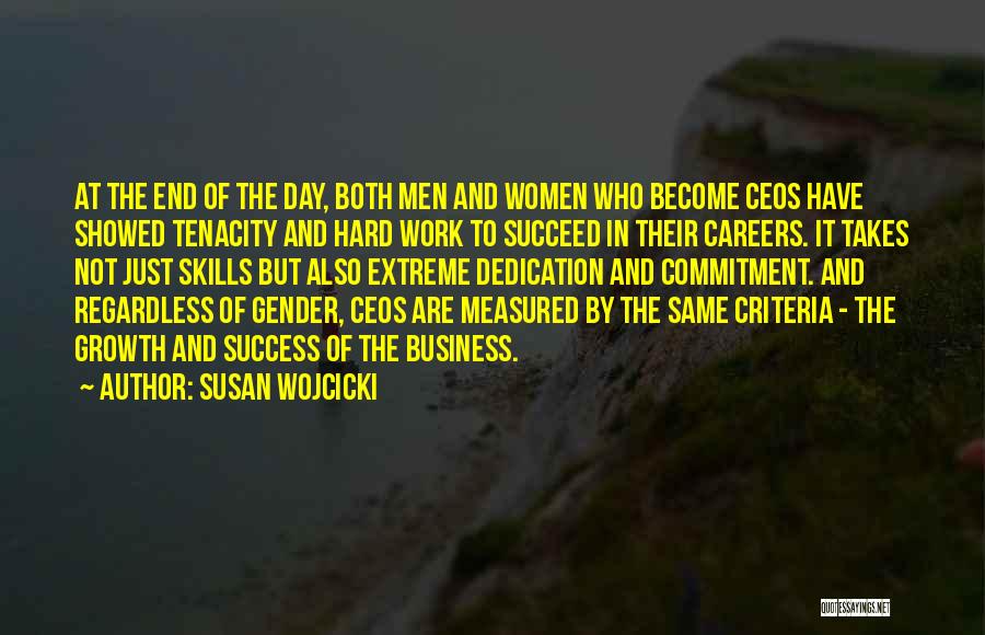 Susan Wojcicki Quotes: At The End Of The Day, Both Men And Women Who Become Ceos Have Showed Tenacity And Hard Work To