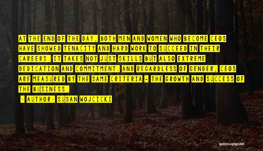 Susan Wojcicki Quotes: At The End Of The Day, Both Men And Women Who Become Ceos Have Showed Tenacity And Hard Work To