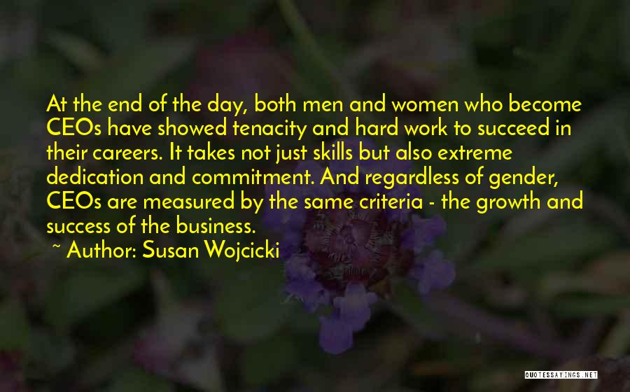 Susan Wojcicki Quotes: At The End Of The Day, Both Men And Women Who Become Ceos Have Showed Tenacity And Hard Work To