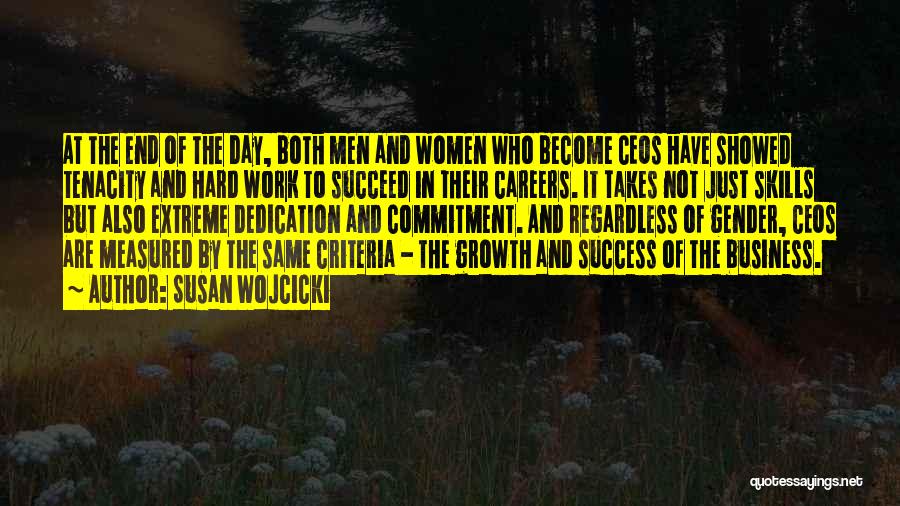 Susan Wojcicki Quotes: At The End Of The Day, Both Men And Women Who Become Ceos Have Showed Tenacity And Hard Work To