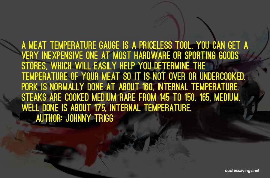 Johnny Trigg Quotes: A Meat Temperature Gauge Is A Priceless Tool. You Can Get A Very Inexpensive One At Most Hardware Or Sporting