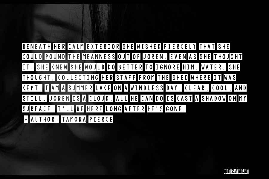 Tamora Pierce Quotes: Beneath Her Calm Exterior She Wished Fiercely That She Could Pound The Meanness Out Of Joren. Even As She Thought
