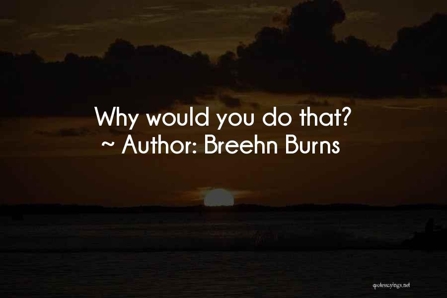 Breehn Burns Quotes: Why Would You Do That?