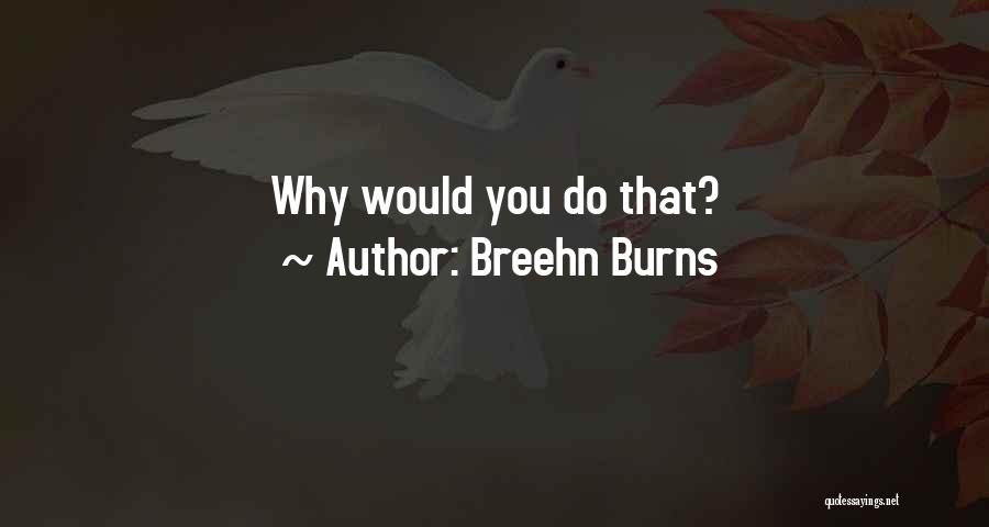 Breehn Burns Quotes: Why Would You Do That?