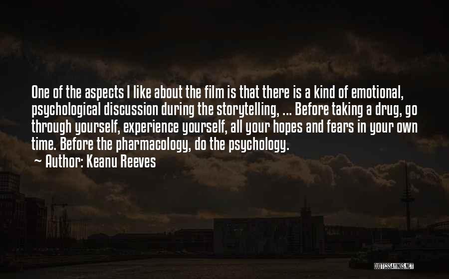 Keanu Reeves Quotes: One Of The Aspects I Like About The Film Is That There Is A Kind Of Emotional, Psychological Discussion During