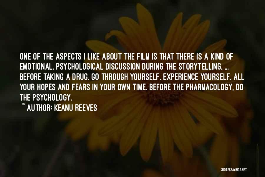 Keanu Reeves Quotes: One Of The Aspects I Like About The Film Is That There Is A Kind Of Emotional, Psychological Discussion During