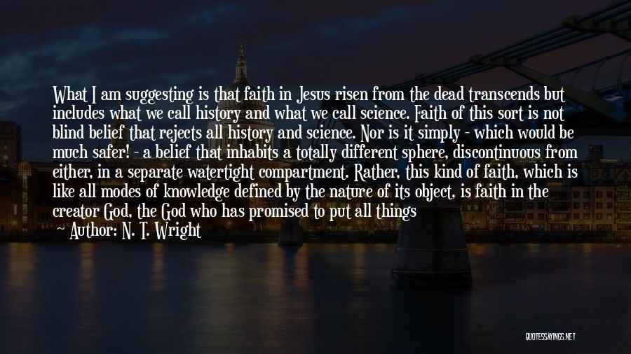 N. T. Wright Quotes: What I Am Suggesting Is That Faith In Jesus Risen From The Dead Transcends But Includes What We Call History