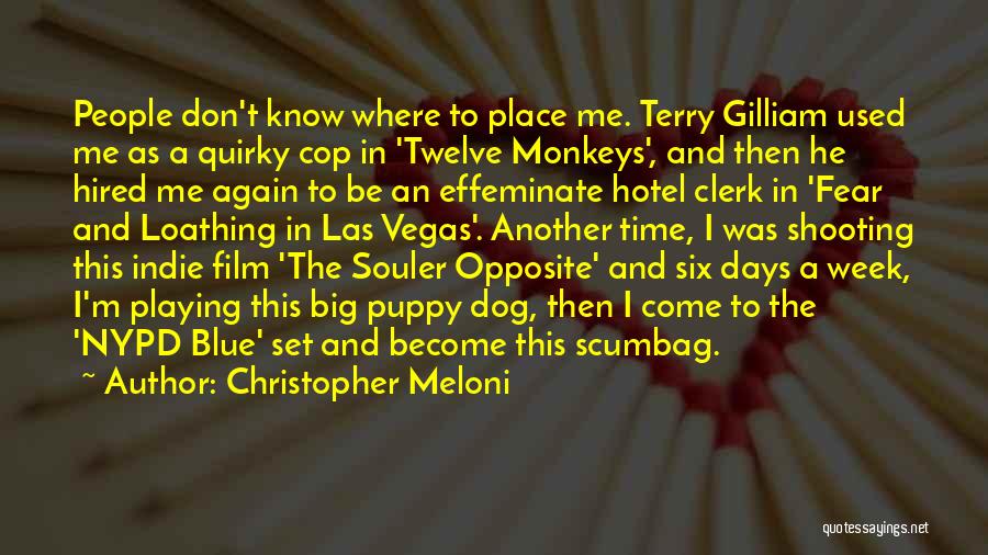 Christopher Meloni Quotes: People Don't Know Where To Place Me. Terry Gilliam Used Me As A Quirky Cop In 'twelve Monkeys', And Then