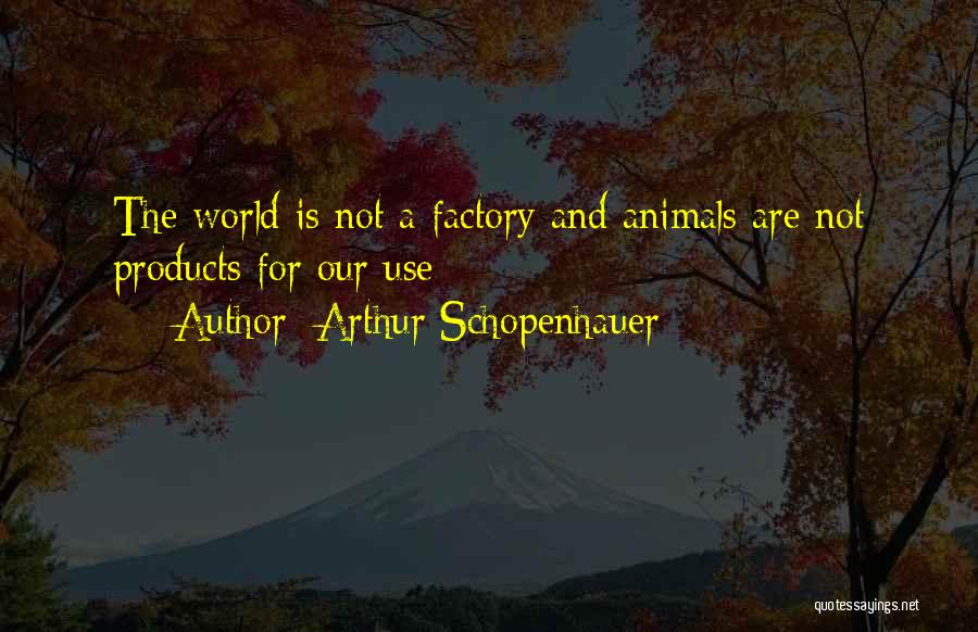 Arthur Schopenhauer Quotes: The World Is Not A Factory And Animals Are Not Products For Our Use