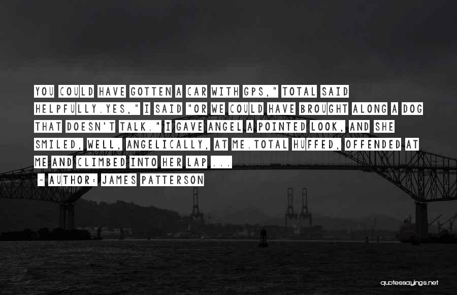 James Patterson Quotes: You Could Have Gotten A Car With Gps, Total Said Helpfully.yes, I Said Or We Could Have Brought Along A